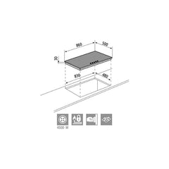 Glemgas 5 Burners Gas Hob 90cm GLGT951HIX - Stainless Steel
