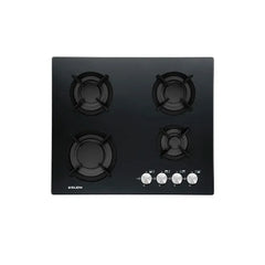 Glemgas Crystal Glass 4 Burners Gas Hob 60cm GLGV64HBK - Stainless Steel