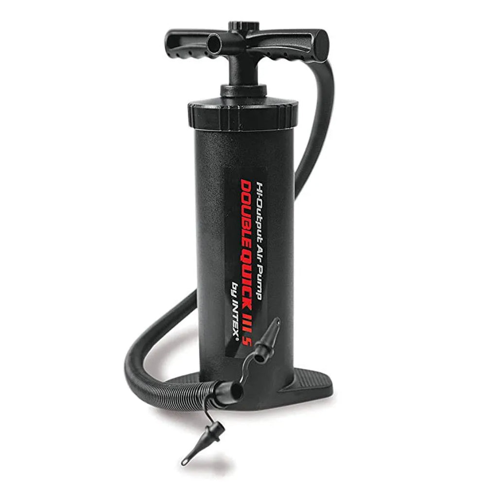 INTEX Double Quick Hand Pump Durable Efficient Inflates on Both Strokes with 3 Nozzles