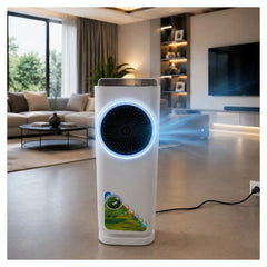 Portable 2-in-1 Air Cooler and Heater Fan with 1.5L Water Tank, Humidification, Swing, Timer, LED Display and Remote Control –  60W-2000W