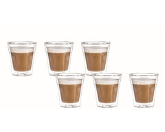 ARAMORO 6 PCS SET 280ML BOROSILICATE DOUBLE WALL GLASS TUMBLER