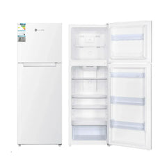 Elite Top Mount Refrigerator 267L (9.4 Cu. Ft) – Inverter Compressor, No Frost, Wire Shelves, Lock & Key, Silver Finish ETM320IS