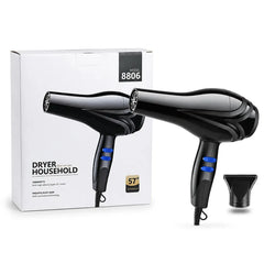 2000W Professional Hair Dryer with Blue Ion Care, Dual Speed & Heat Settings, Concentrator Nozzle, Overheat Protection & Fast Drying Technology