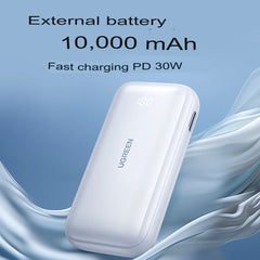 UGREEN 10000mAh PD-30WTwo-way Fast Charging Power Bank - White