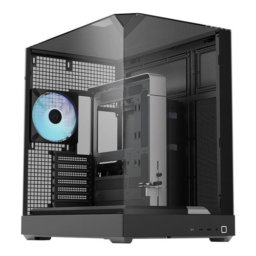 V2 Tempered Glass ATX Mid-Tower Computer Case - Black