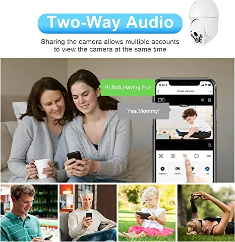 Smart 4G Ultra HD Wireless IP Security Bulb Camera for Indoor & Outdoor - 360° 2.4Ghz with PTZ, Color Night Vision, Two-Way Audio, Motion Detection Alarm