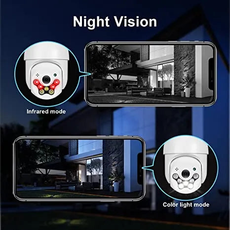 Smart 4G Ultra HD Wireless IP Security Bulb Camera for Indoor & Outdoor - 360° 2.4Ghz with PTZ, Color Night Vision, Two-Way Audio, Motion Detection Alarm