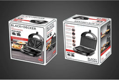 B+D Sandwich & Grill Maker, 780W Power, 2in1 Interchangeable Sandwich and Grill Maker, with Indicator and Ready to Cook - Lights, Non Stick Surface, Easy to Use - TS2120-B5 e