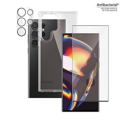 PanzerGlass 3-in-1 Protection Bundle for Samsung Galaxy S23 Ultra with Screen Protector, Clear Case & Camera Lens Protector