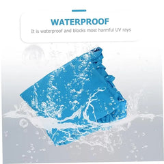 Waterproof Blue Garden & Camping Shade Sail Tent Sun Shelter with UPF 50+, Foldable Canopy for Picnic, Beach, Pool, and Outdoor Activities - 200 x 160 cm