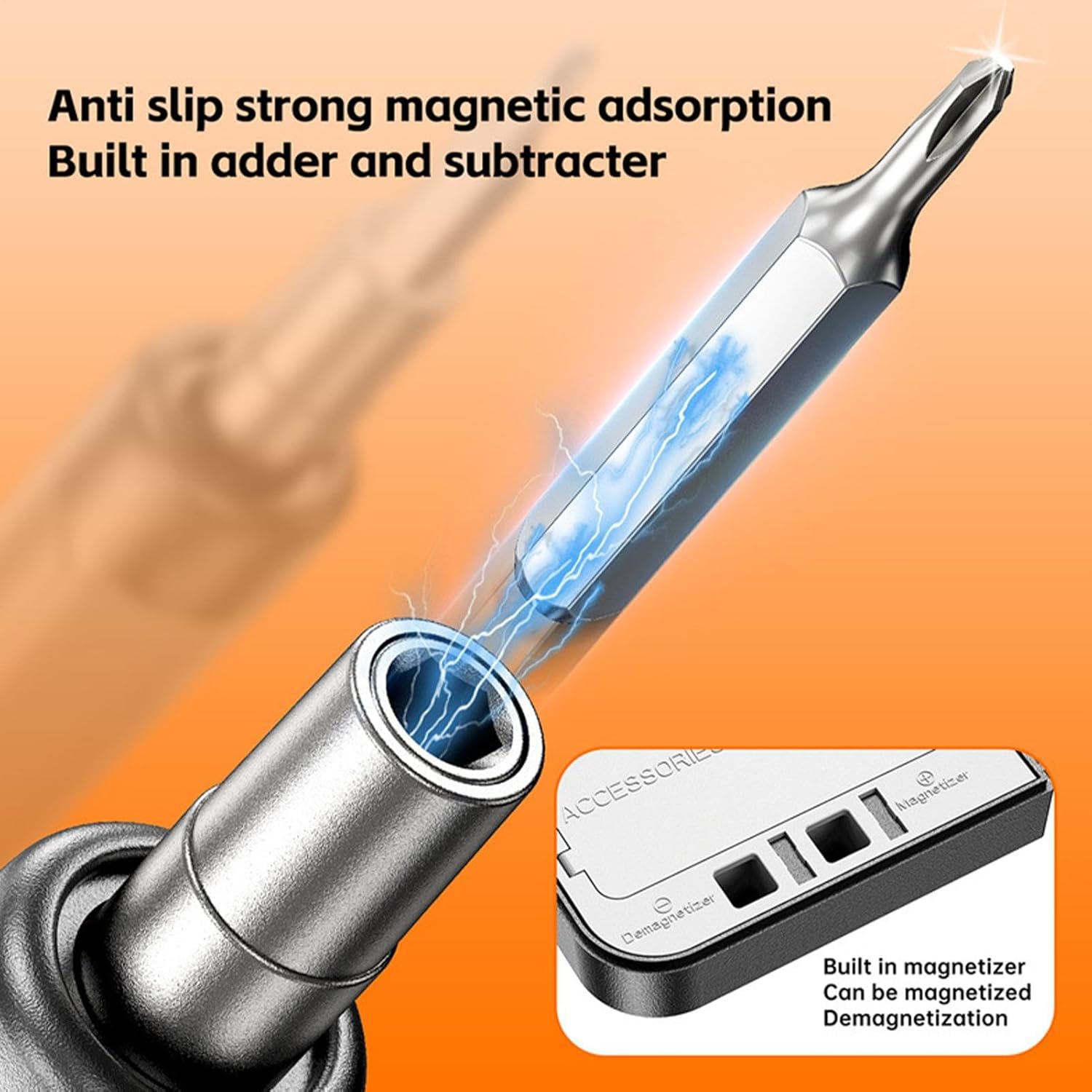 48-in-1 Rechargeable Electric Precision Screwdriver Set with Magnetic Bits, Type-C Fast Charging, LED Indicator & Portable Storage Case – Ideal for Phones, Laptops, Watches, and DIY Repairs