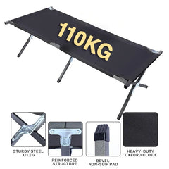 Portable Folding Stainless Steel Camping Chair-Bed