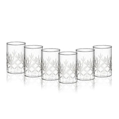 Borosil Meadow Vision Glass Tumbler Set of 6 - 295 ml | Scratch Resistant Borosil Glass Microwave Safe Freezer Proof Everyday Drinkware