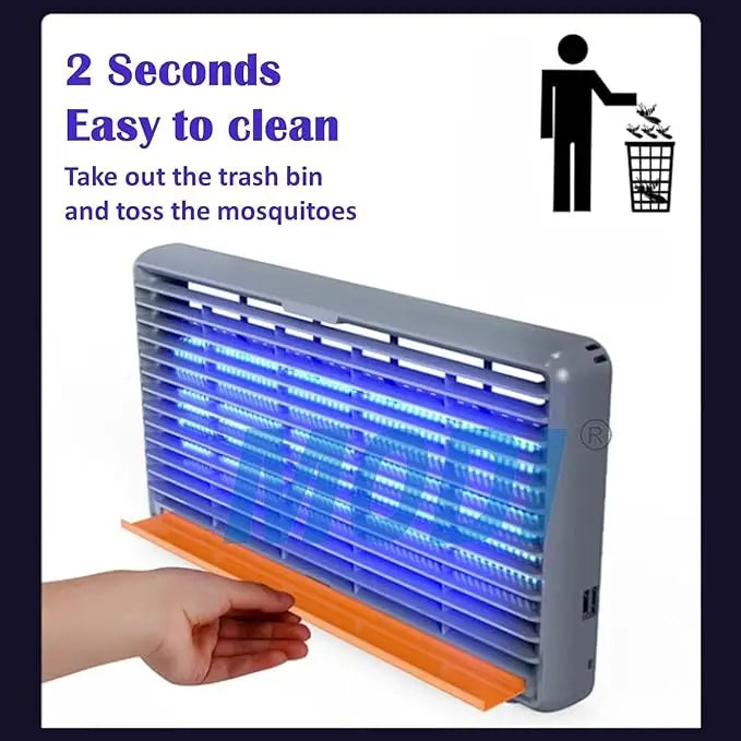 Electric Lamp Insect Killer & Bug Fly Zapper with UV-A Double Tube, Chain for Hanging & Low Power Consumption - 8W/10W/12W
