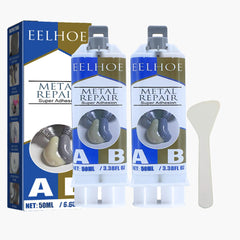 لاصق الإيبوكسي المقاوم للماء ثنائي المكونات EELHOE لإصلاح المعادن سعة 50 مل، للمضخات عالية الضغط والمحركات والأنابيب والأجزاء المعدنية
