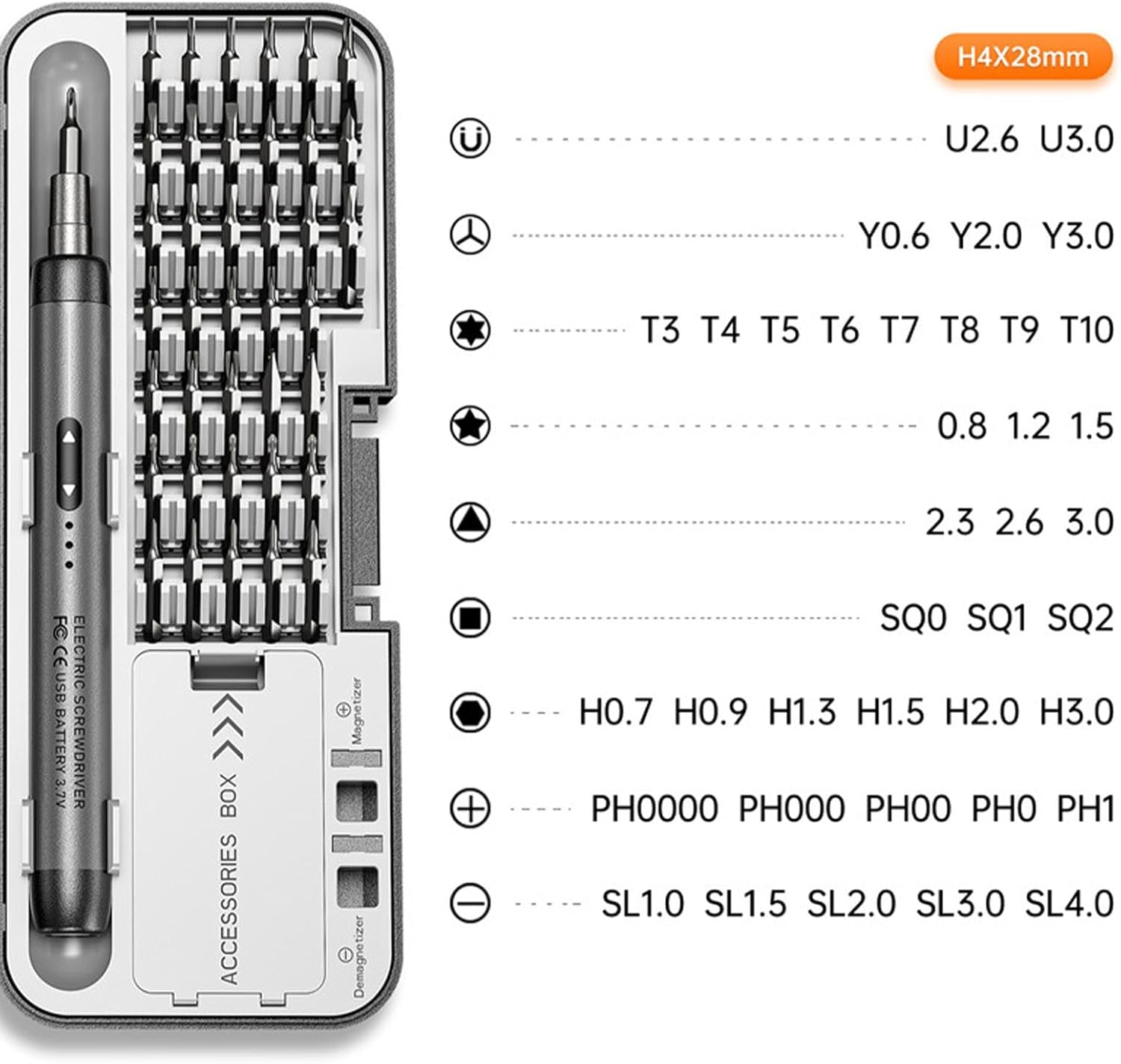 48-in-1 Rechargeable Electric Precision Screwdriver Set with Magnetic Bits, Type-C Fast Charging, LED Indicator & Portable Storage Case – Ideal for Phones, Laptops, Watches, and DIY Repairs