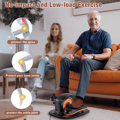 Black Bull Under Desk Elliptical Exercise Machine, Ellipse Leg Exerciser with Remote