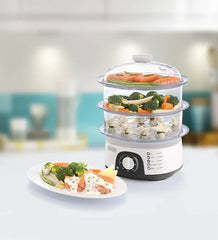 Black+Decker 775W 3-Tier Food Steamer with Stackable Bowls and Adjustable Timer – HS6000-B5