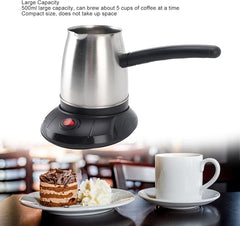 Sinboss 500ml Electric Stainless Steel Turkish Coffee Pot for Tea, Coffee & Milk with Removable Handle