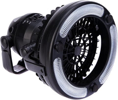 2-in-1 Multipurpose Ceiling & Desktop Fan with LED Light & Built-in Hook & Long-Lasting Battery