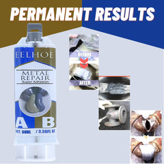 لاصق الإيبوكسي المقاوم للماء ثنائي المكونات EELHOE لإصلاح المعادن سعة 50 مل، للمضخات عالية الضغط والمحركات والأنابيب والأجزاء المعدنية