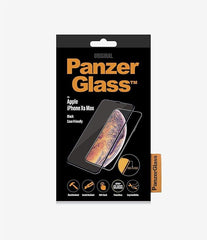 PanzerGlass Edge-to-Edge Tempered Glass Screen Protector for Apple iPhone XS Max, Case-Friendly Full Front Display Protection - Black