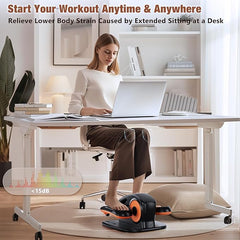 Black Bull Under Desk Elliptical Exercise Machine, Ellipse Leg Exerciser with Remote