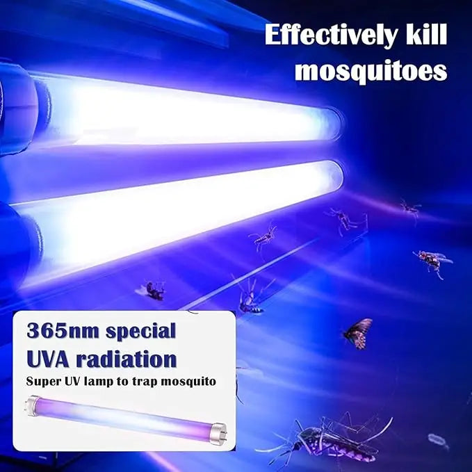 Electric Lamp Insect Killer & Bug Fly Zapper with UV-A Double Tube, Chain for Hanging & Low Power Consumption - 8W/10W/12W