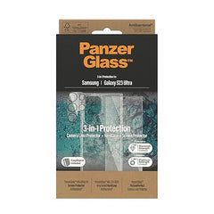 PanzerGlass 3-in-1 Protection Bundle for Samsung Galaxy S23 Ultra with Screen Protector, Clear Case & Camera Lens Protector