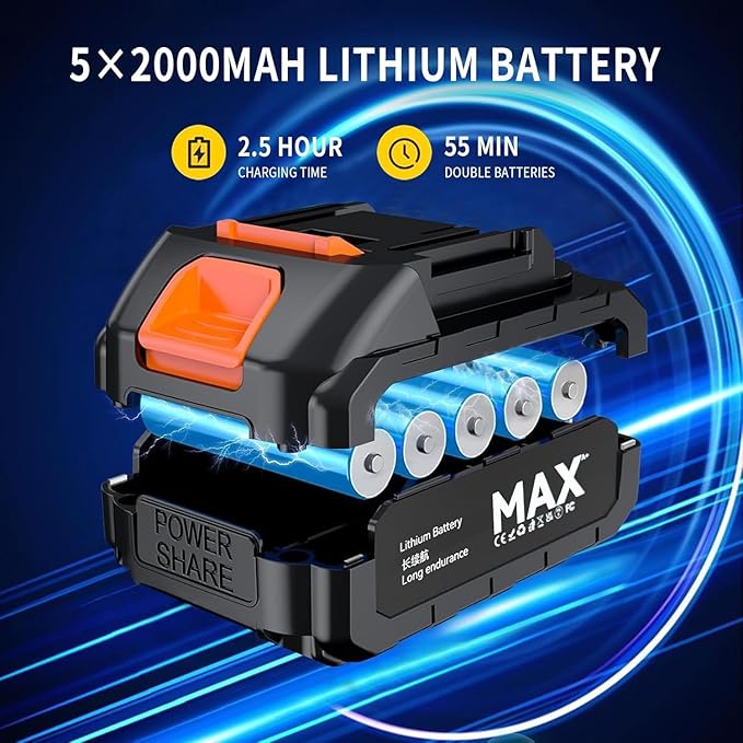 High Power Cordless Handheld Rechargeable Vacuum Cleaner with Rechargeable 24V Lithium Battery, 0.4L Dust Cup, HEPA Filter, and Multiple Nozzle Attachments for Car, Home & Office
