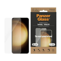 PanzerGlass Ultra-Wide Fit Tempered Glass Screen Protector for Samsung Galaxy S23 with EasyAligner, Antibacterial Coating and Ultrasonic Fingerprint Compatibility