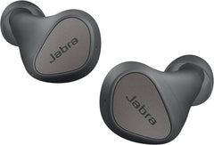 سماعات أذن لاسلكية حقيقية Jabra Elite 3، عزل الضوضاء، 4 ميكروفونات مدمجة، بلوتوث 5.2، صوت جهير غني، وقت تشغيل موسيقى يصل إلى 28 ساعة، صوت قابل للتخصيص، ووضع أحادي، رمادي داكن | 100-91410000-60