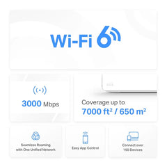 Mercusys AX3000 Whole Home Mesh Wi-Fi 6 System with PoE (Pack of 3)