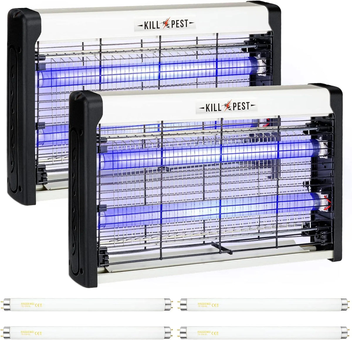 Electric Lamp Insect Killer & Bug Fly Zapper with LED Double Tube, Chain for Hanging & Low Power Consumption - 8W