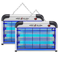 Electric Pest Killer Bug Zapper with Dual UV Lamps, 60 sqm Coverage, Safe Design for Kids & Pets, Indoor & Outdoor Mosquito, Fly & Moth Control