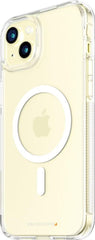 PanzerGlass HardCase MagSafe Clear Protective Cover for Apple iPhone 15 Plus with D3O Bio Material, Hardened Glass Back and 4.8m Military Grade Drop Protection