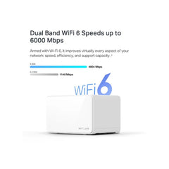 Mercusys AX6000 Whole Home Mesh Wi-Fi 6 System (Pack of 3)