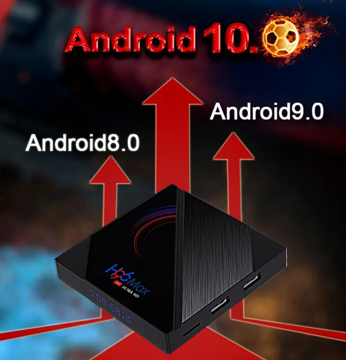H96 Max 6K Ultra HD Android TV Box with Android 10.0