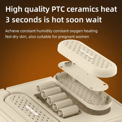 2-in-1 Intelligent Constant Temperature Foot Warmer & 360° Stereo Shoe Dryer with PTC Ceramic Rapid Heating, Wraparound Hot-Air Outlet, Reflexology Footboard & Constant Oxygen Humidity Heating for Winter Home & Office Use