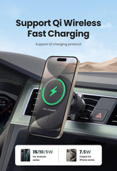 شاحن سيارة لاسلكي مغناطيسي UGREEN بقوة 15 واط (أسود)