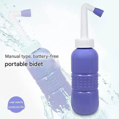 450ML Portable Manual Bidet Spray Bottle with Adjustable Water Pressure, Travel Toilet Washer, Handheld Personal Hygiene Cleaning Bottle for Home, Baby Care & Outdoor Use