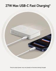 Anker MagGo Wireless Charging Station (3-in-1 Stand) Power Bank (10K,15W) White