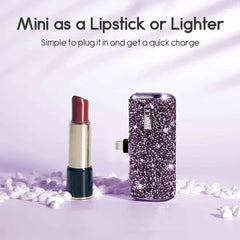iWALK 4500mAh Powerbank for iPhone Built-In Type C Connector Diamond-Purple