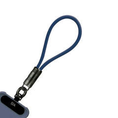 SIA Soft Rubber Type-C to Type-C Lanyard Cable 60W 30cm Navy Blue