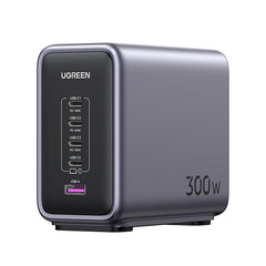 UGREEN Nexode 300W شاحن جداري بـ 5 منافذ PD GaN سريع CD333 (رمادي فلكي) - المملكة المتحدة