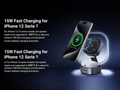 UGREEN 2-in-1 Magnetic Wireless Charger35316 15W (Space Grey)
