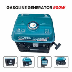 مولد بنزين محمول GABKA GA-88018 بقوة 900 واط، محرك 2 حصان سعة 63 سم مكعب، 220 فولت، 50/60 هرتز، جهاز احتياطي طاقة بنزين صغير الحجم