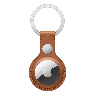 حلقة مفاتيح جلدية من Apple AirTag - بني