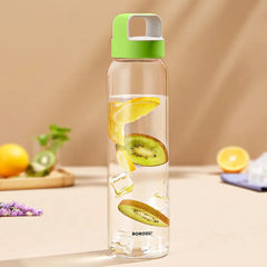 Borosil Neo 550ml Borosilicate Glass Water Bottle with Leakproof Airtight Lid, Fridge Safe Wide Mouth Clear Bottle