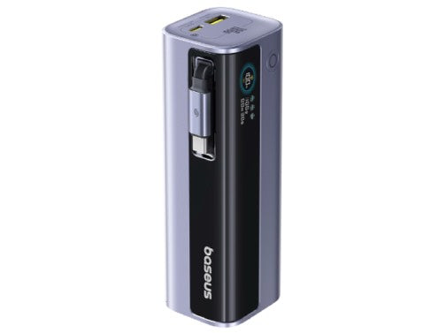 Baseus EnerGeek GR11 Power Bank with Retractable Cable 10000mAh 100W - Space Grey